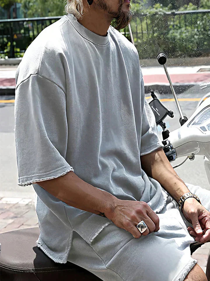 Dame Overdize Sett Trendy Snitt Mykt Pustende Materiale-4