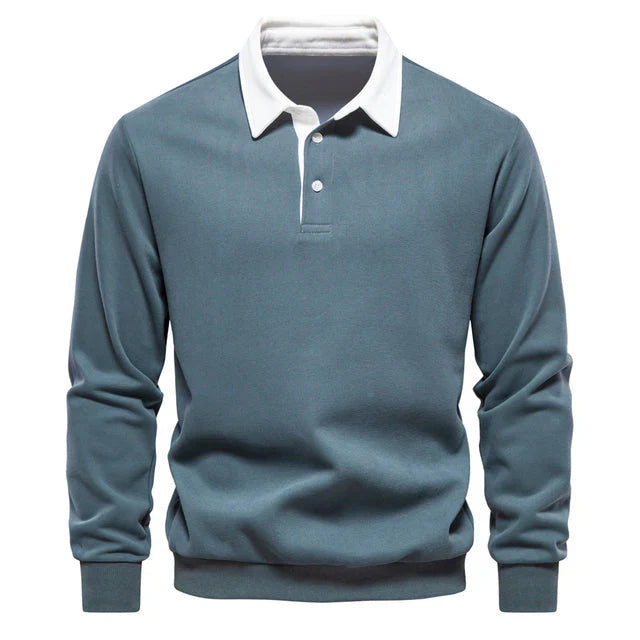 Variant image for Herre Skjorte Langermet Polo 100% Bomull Klassisk Krage-22
