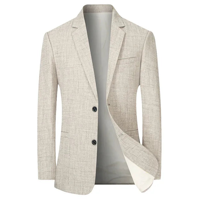 Herre Blazer Slank Passform Polyester Vintage Elegant 2