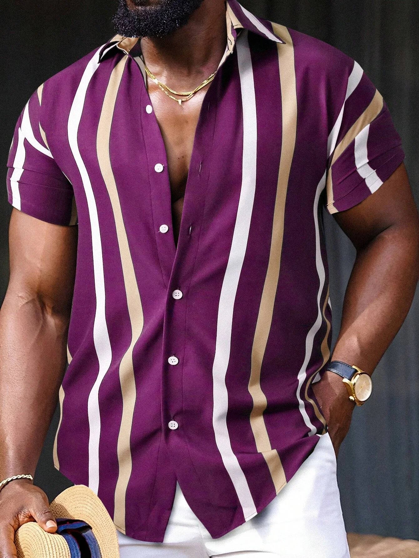 Variant image for Herreskjorte Elegant Stripete 100% Bomull-7