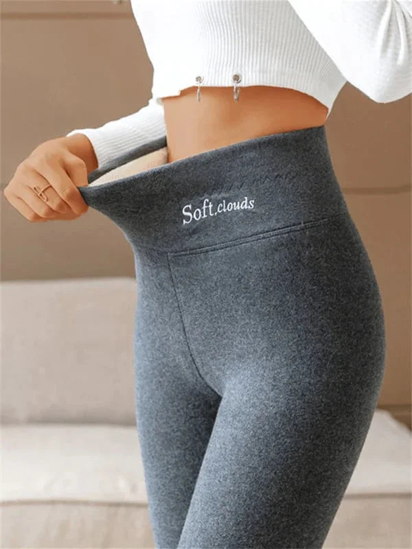 Dame Leggings Fleece Fôr Komfortabel Slankende Design-4