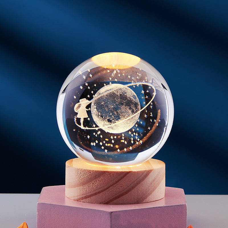 3D Nattlampe med Krystalldesign 17