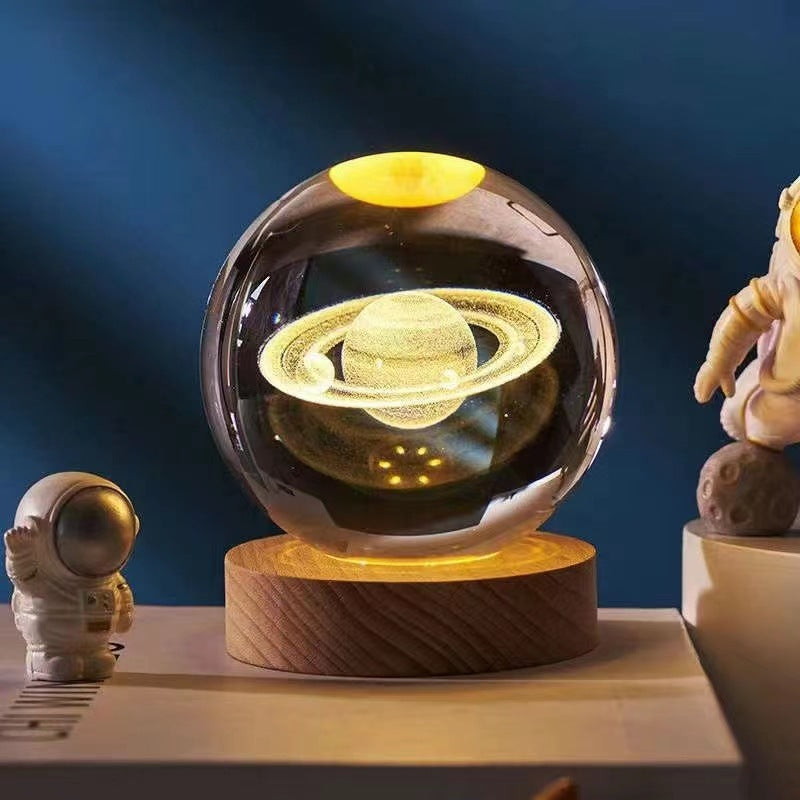 3D Nattlampe med Krystalldesign 18