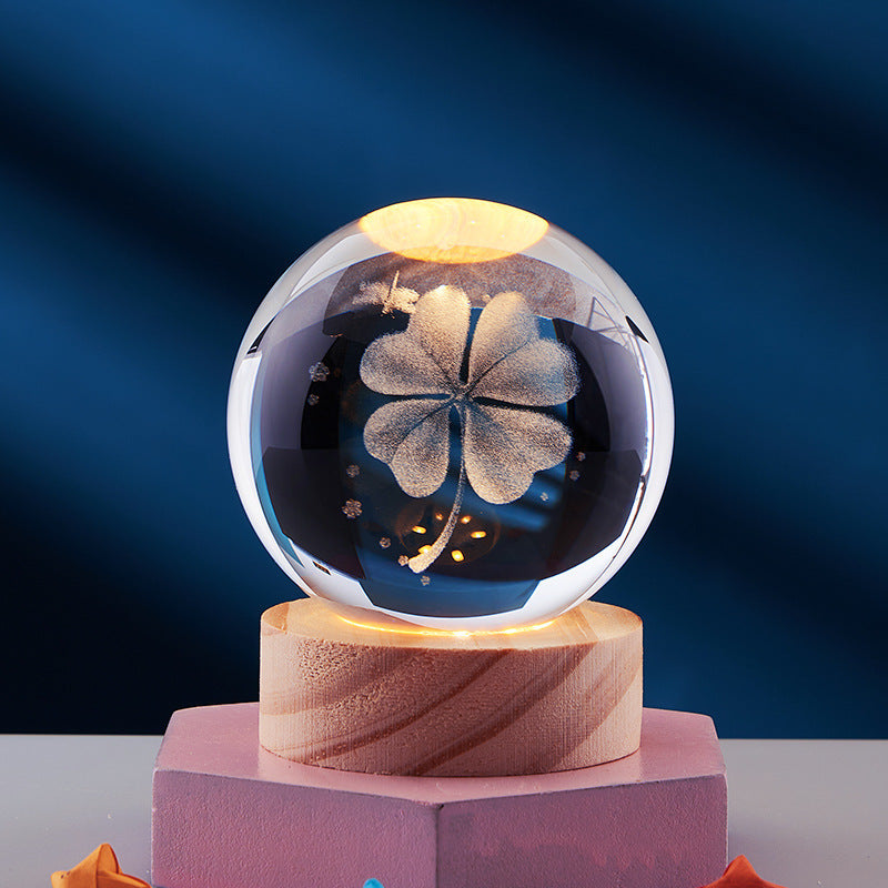 3D Nattlampe med Krystalldesign 20