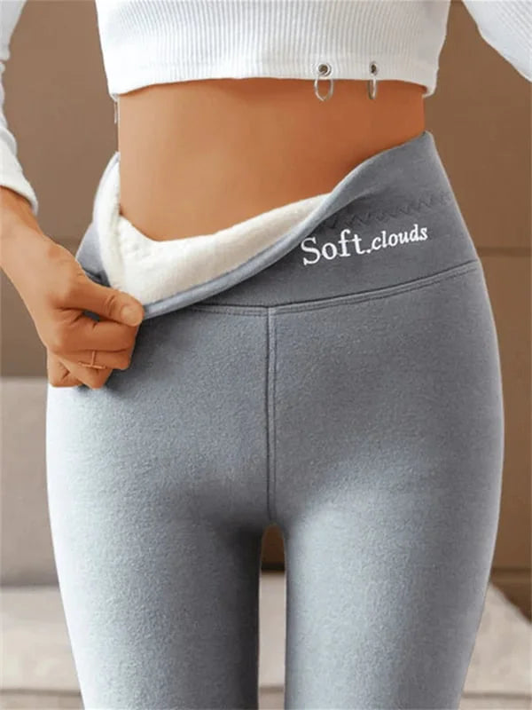 Dame Leggings Fleece Fôr Komfortabel Slankende Design-5