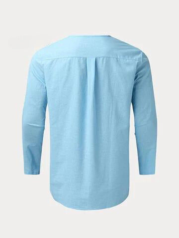 Herre Bukser og Skjorte Sett Løs Passform Myk Materiale 3