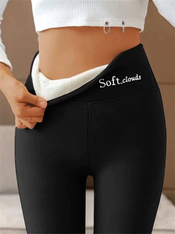 Dame Leggings Fleece Fôr Komfortabel Slankende Design-6