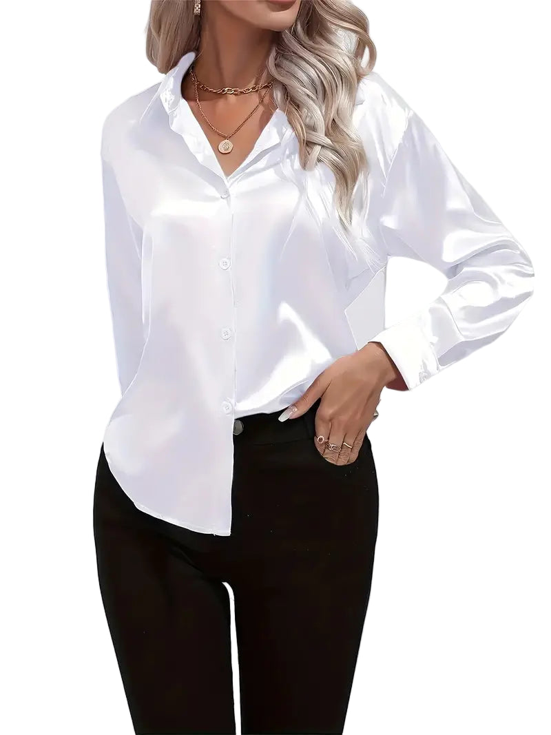 Variant image for Dame Skjorte Langermet Elegant 100% Bomull-1