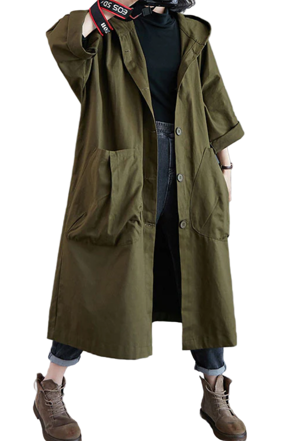 Variant image for Vinterjakke Dame Lang Design i Høykvalitets Materiale-1