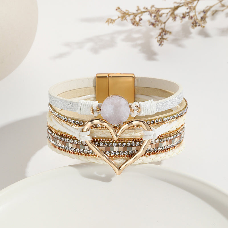 Bohemian Armbånd Dame med Naturlige Steiner 10