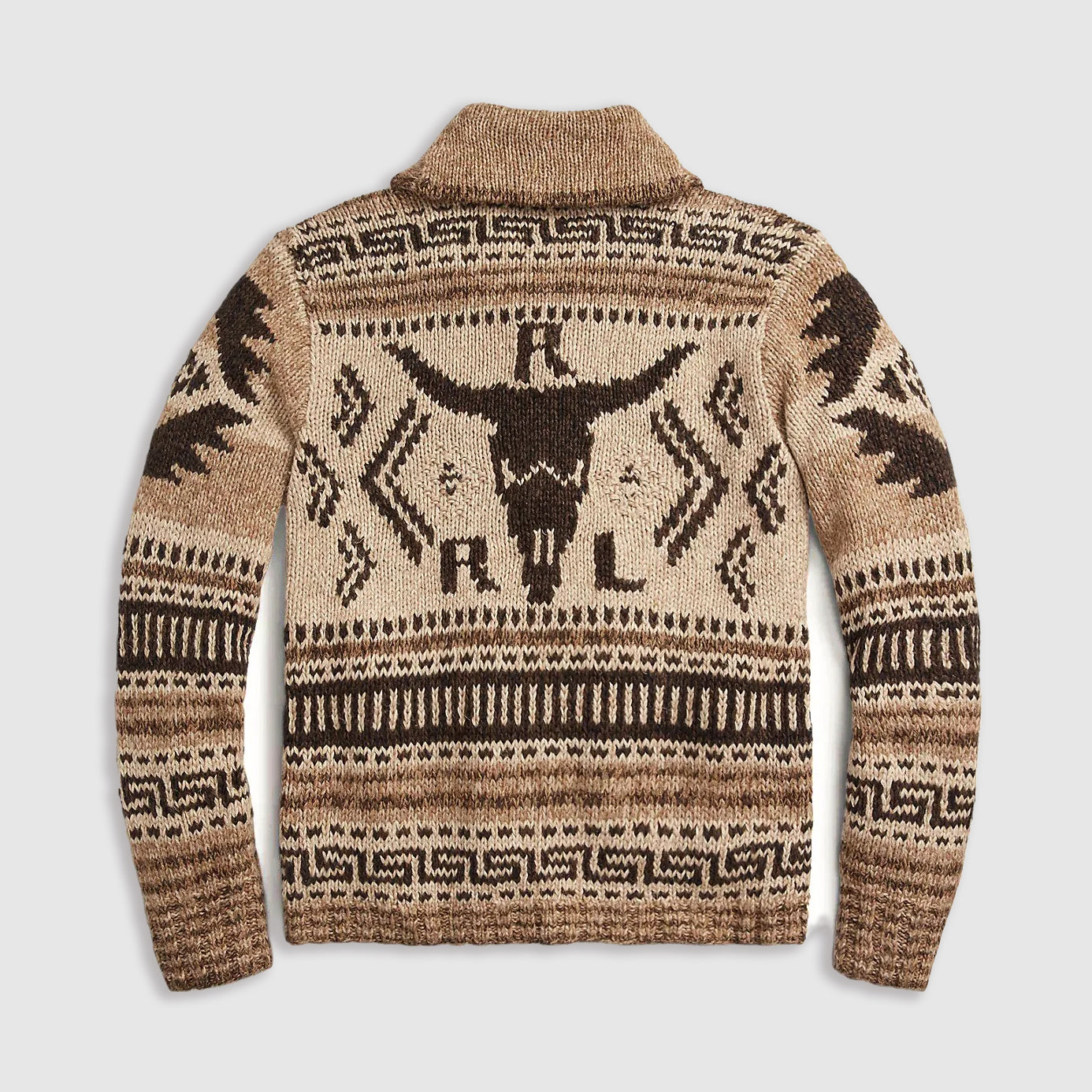 Cardigan Dame Aztec Mønster med Knappelukking og Sidelommer 1