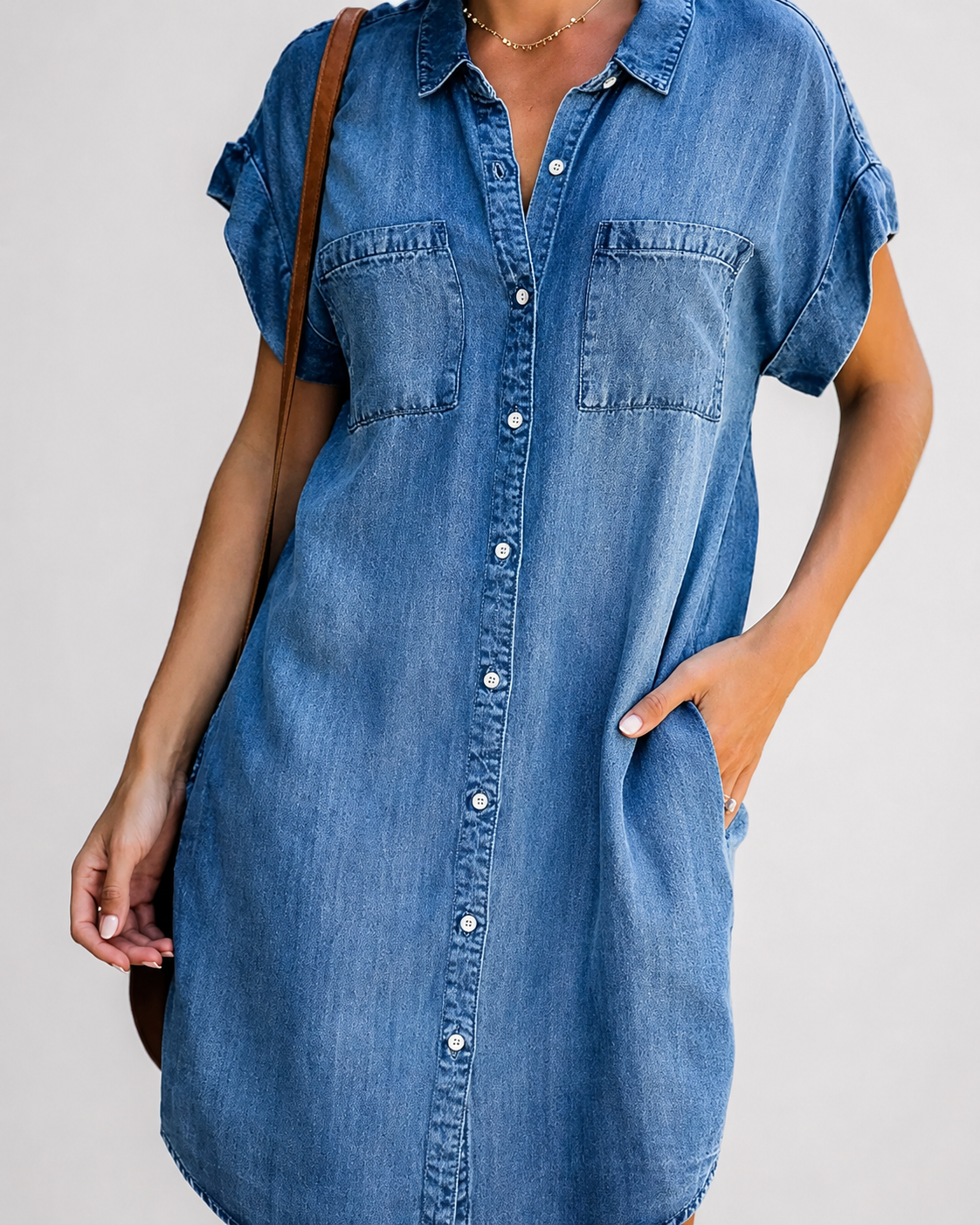 Abito da donna con design a camicia