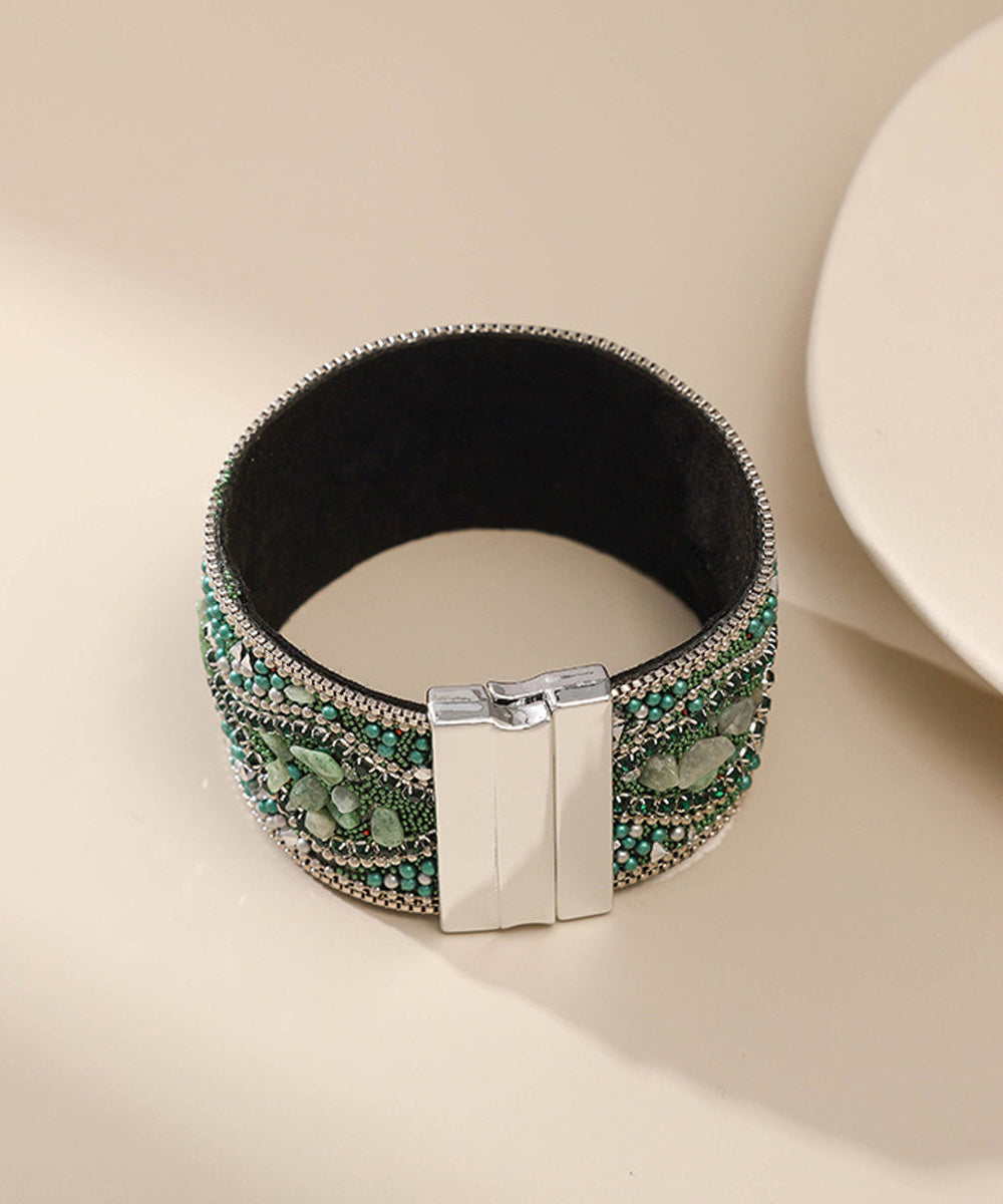 Dame Armbånd med Retro Stil og Blå Perler 4