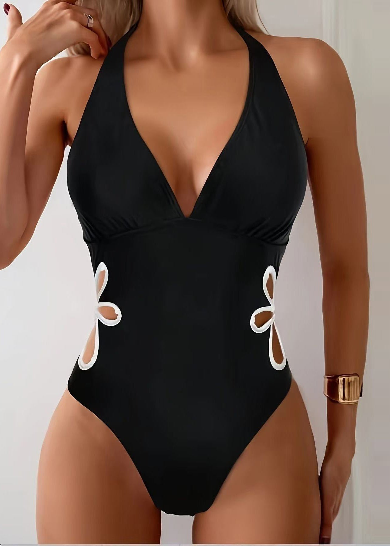 Dame Badetøy Bodysuit med Utskjæringer 1