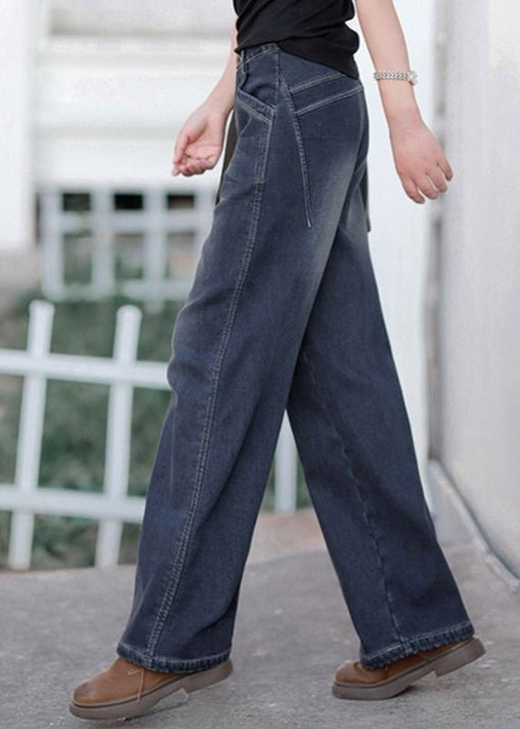 Dame Baggy Denim Bukser Høy Midje 3