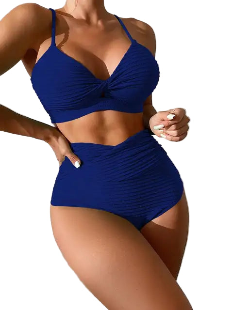 Dame Bikini Høy Midje Moderne Design Slitesterkt Stoff 0