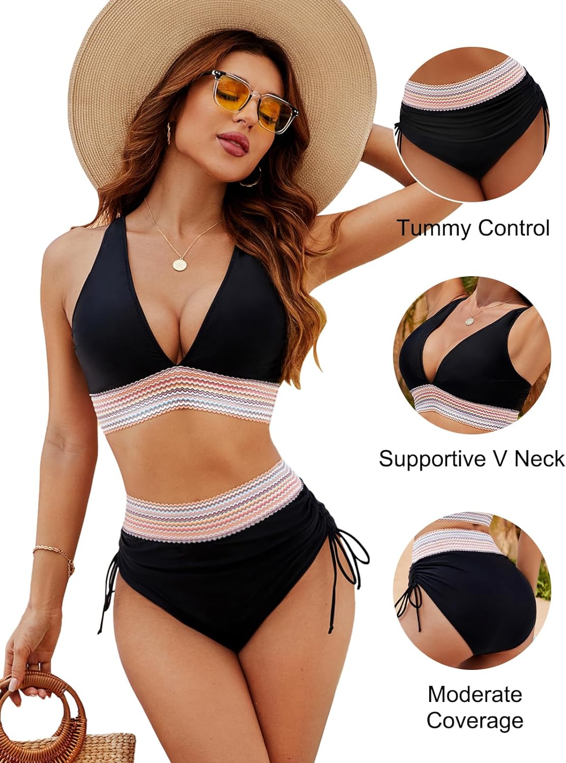 Dame Bikini med Høy Midje 4