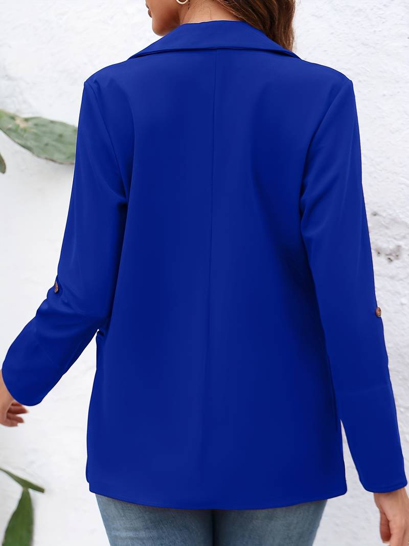Dame Blazer Løs Snitt Åpen Front Casual Stil 1