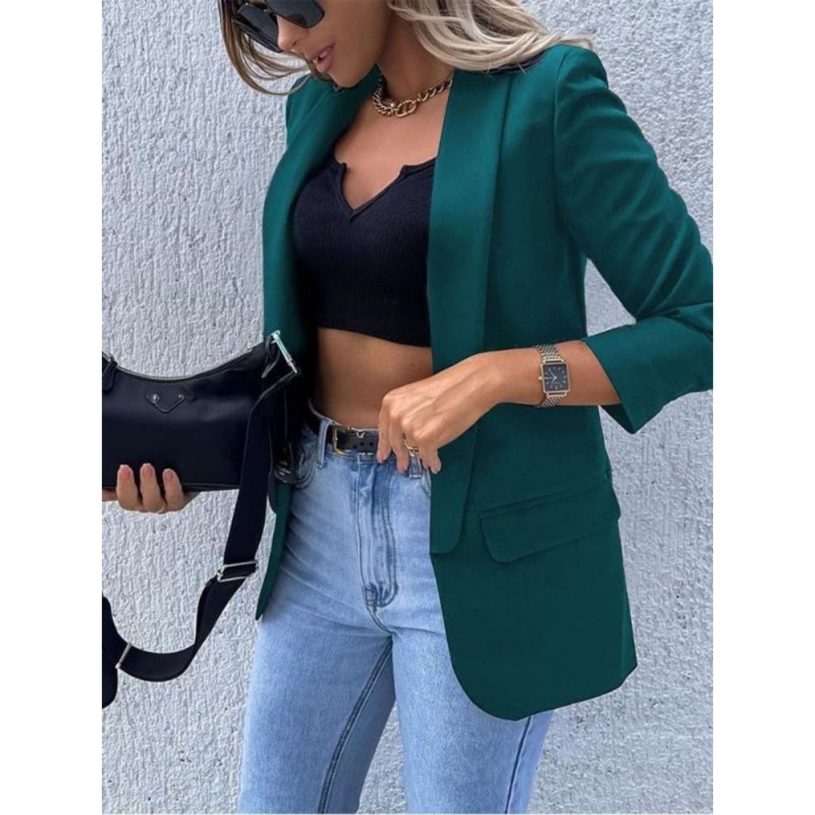 Dame Blazer Uformell Moderne Stil 2