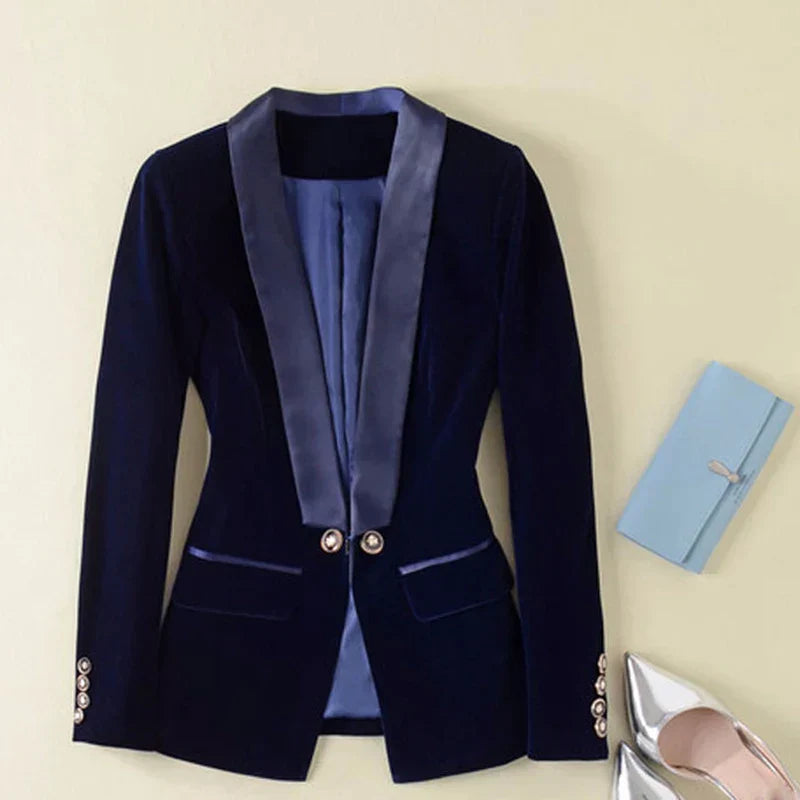 Dame Blazer med Satengslag 8