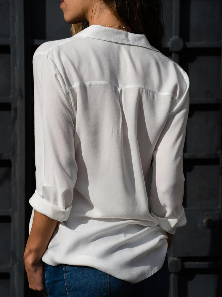 Dame Bluse Langermet Uformell 1