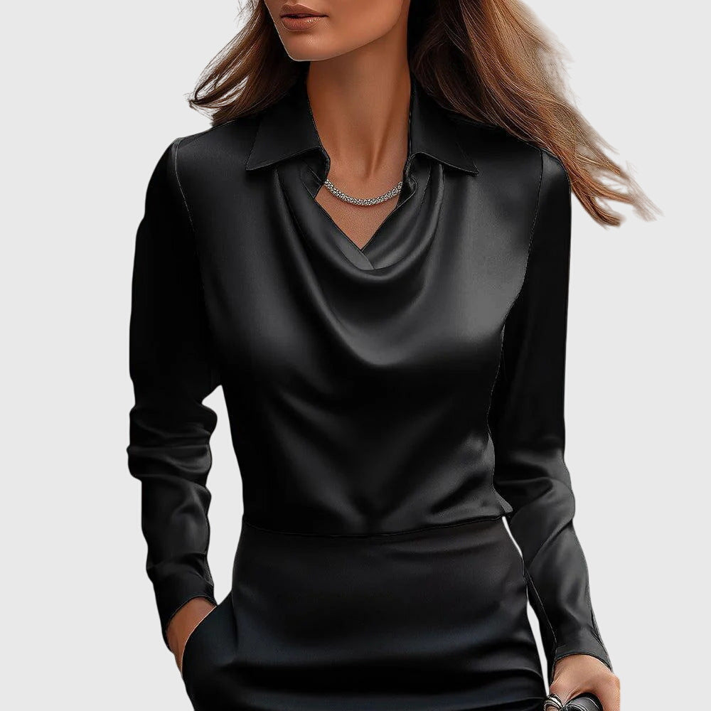 Dame Bluse med Drapering 2