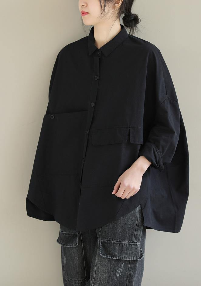 Dame Bluse med Jakkeslag Asymmetrisk Design 1