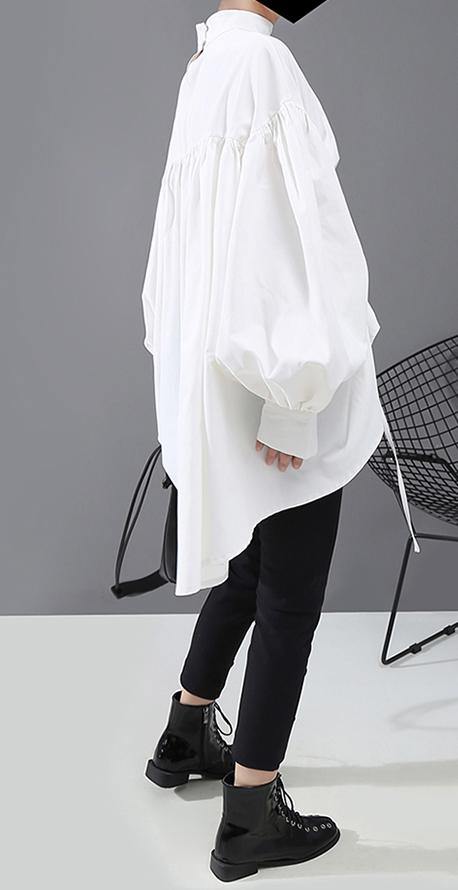 Dame Bluse med Lantern Sleeve Casual Stil 4
