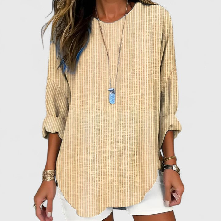 Dame Bluse med Striper Avslappet Stil 1