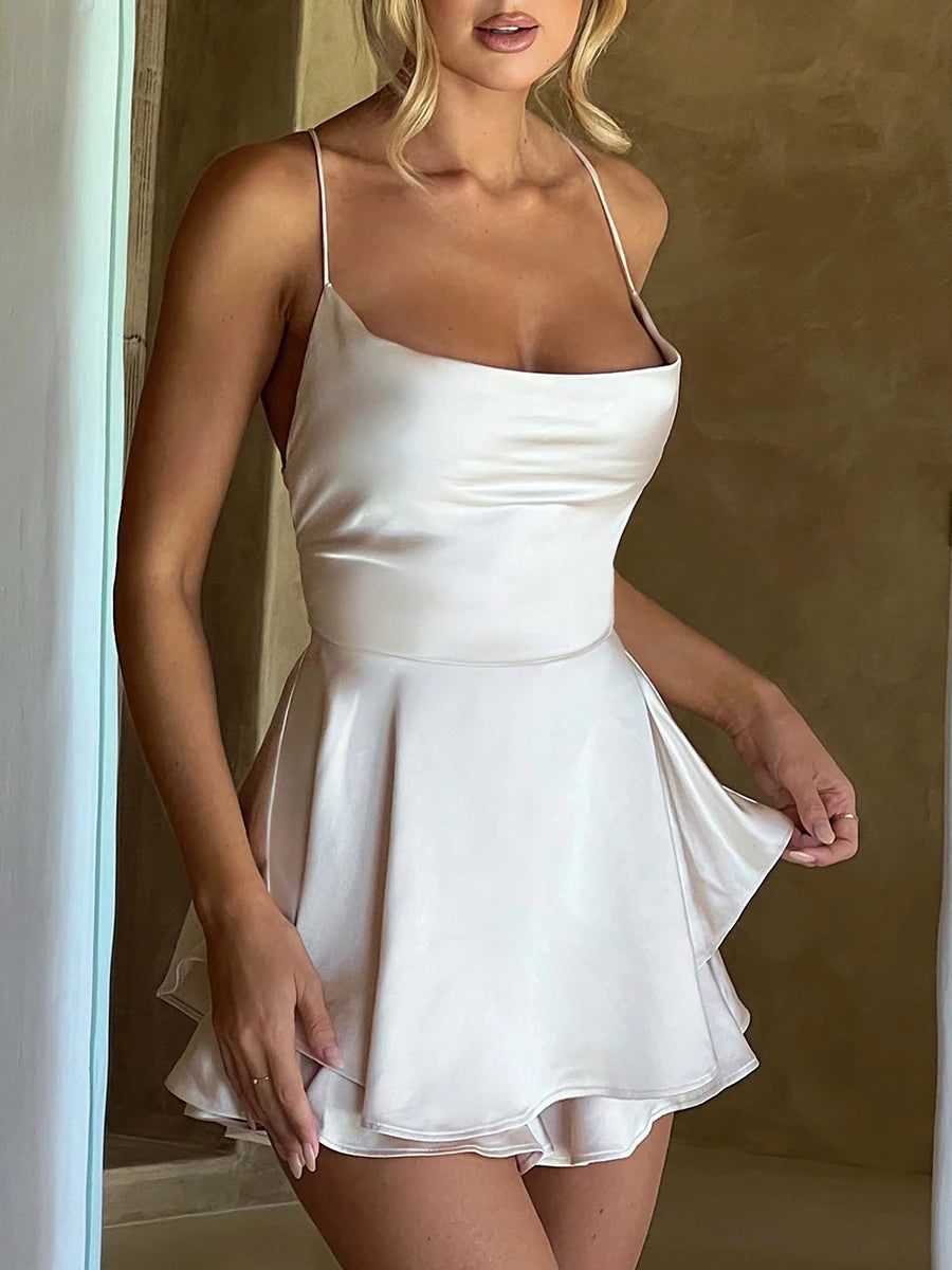 Dame Cami Playsuit med Cowl Neck 0