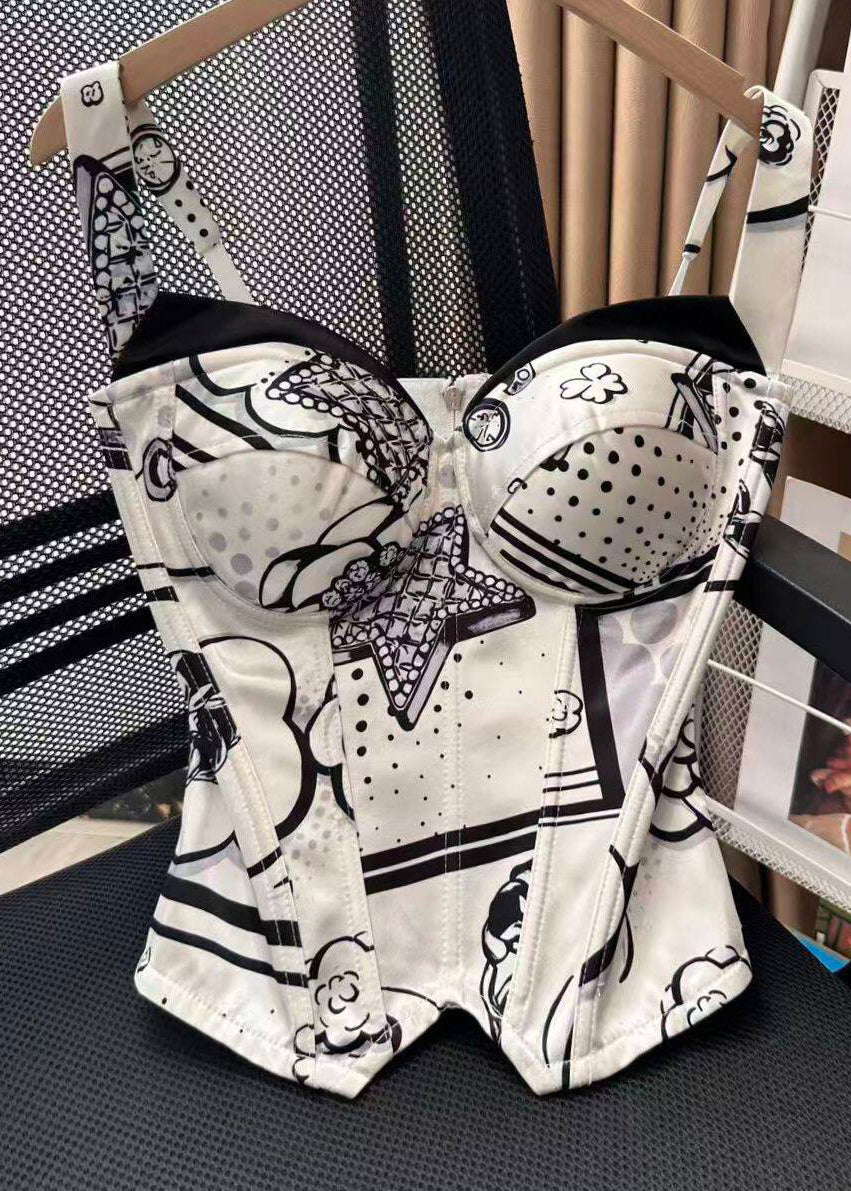 Dame Cami Topp med Boho Mønster og Glidelås 0