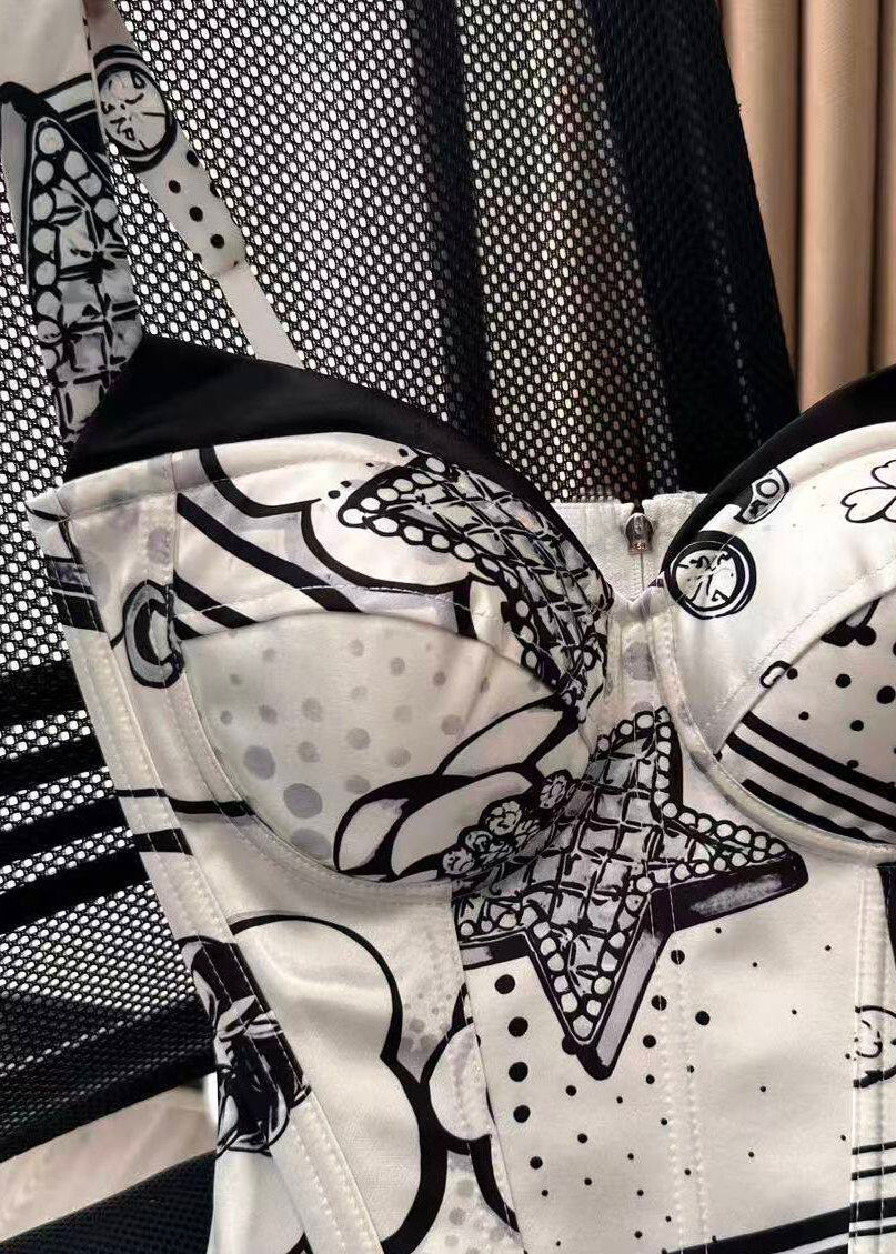 Dame Cami Topp med Boho Mønster og Glidelås 2