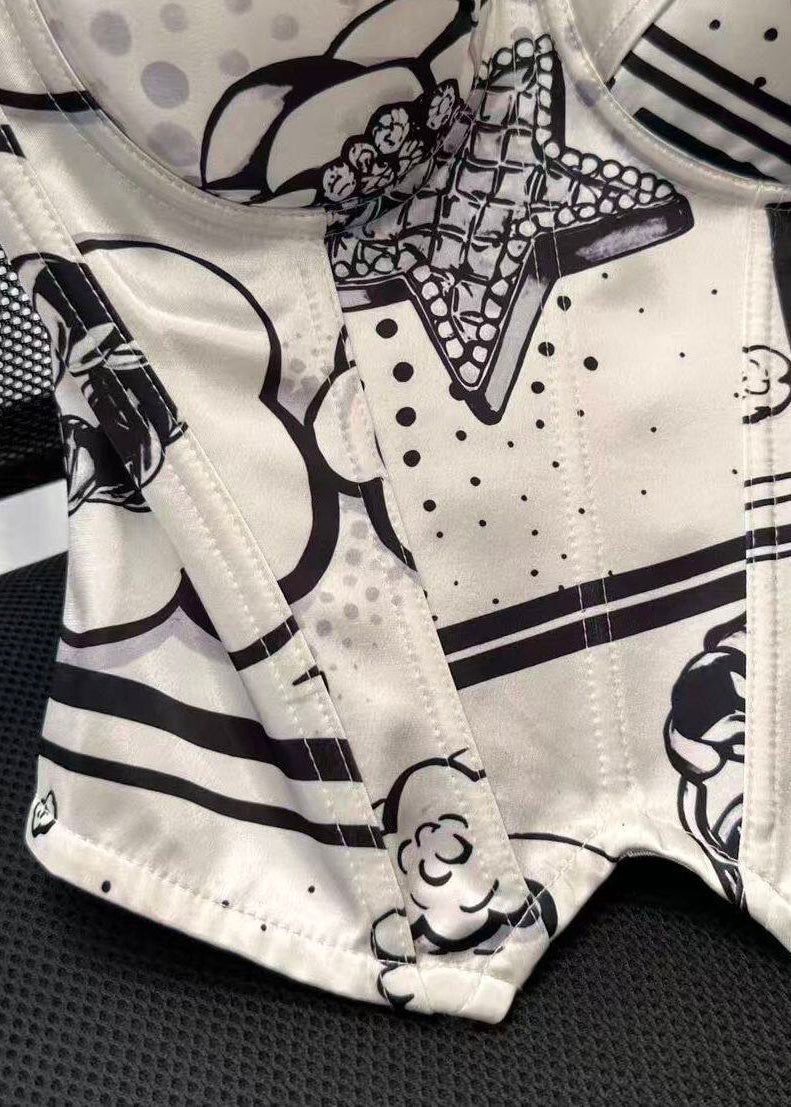 Dame Cami Topp med Boho Mønster og Glidelås 3