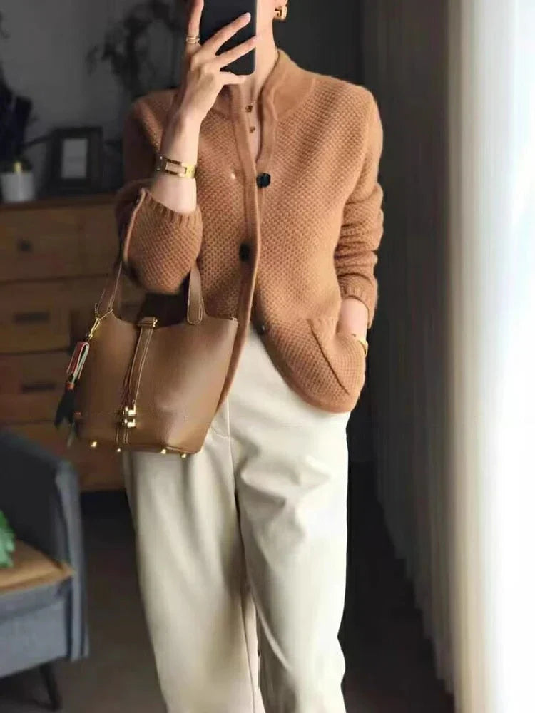 Dame Cardigan Klassisk Stil 1