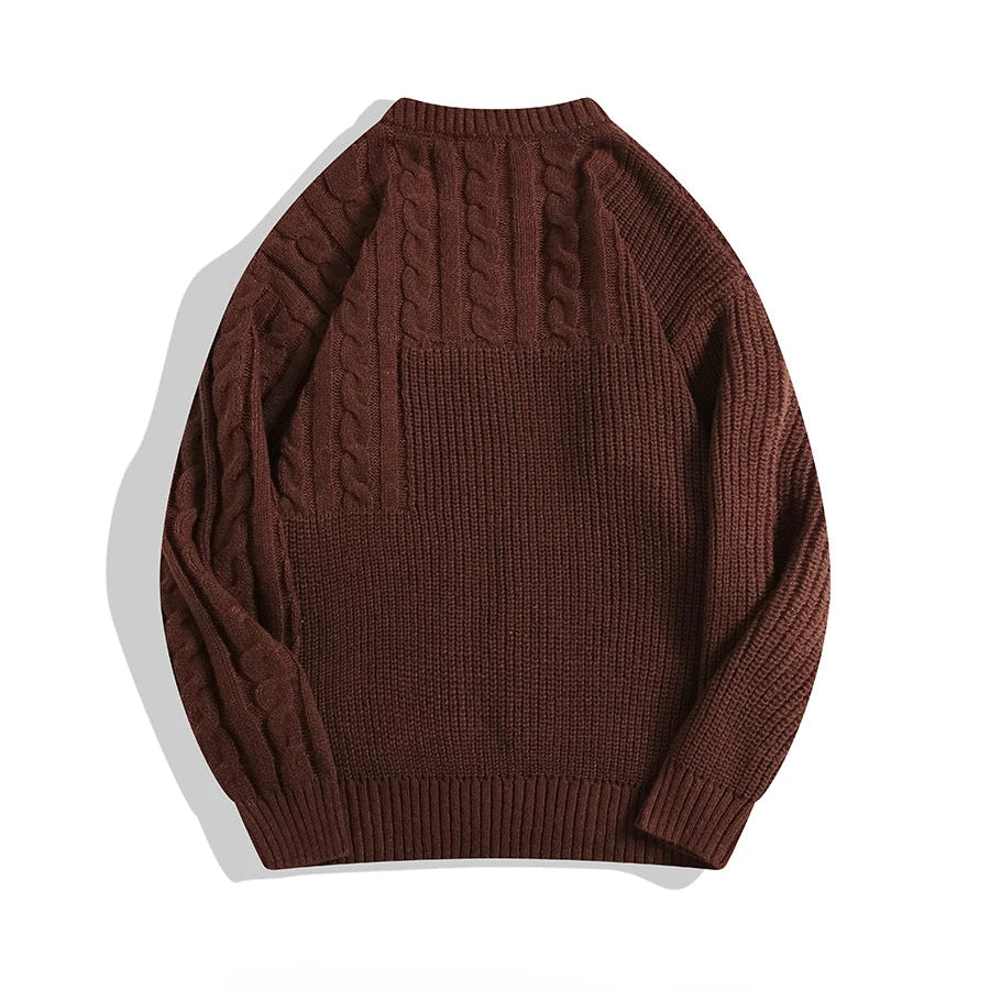 Dame Cardigan med Mix-Knit Design 3