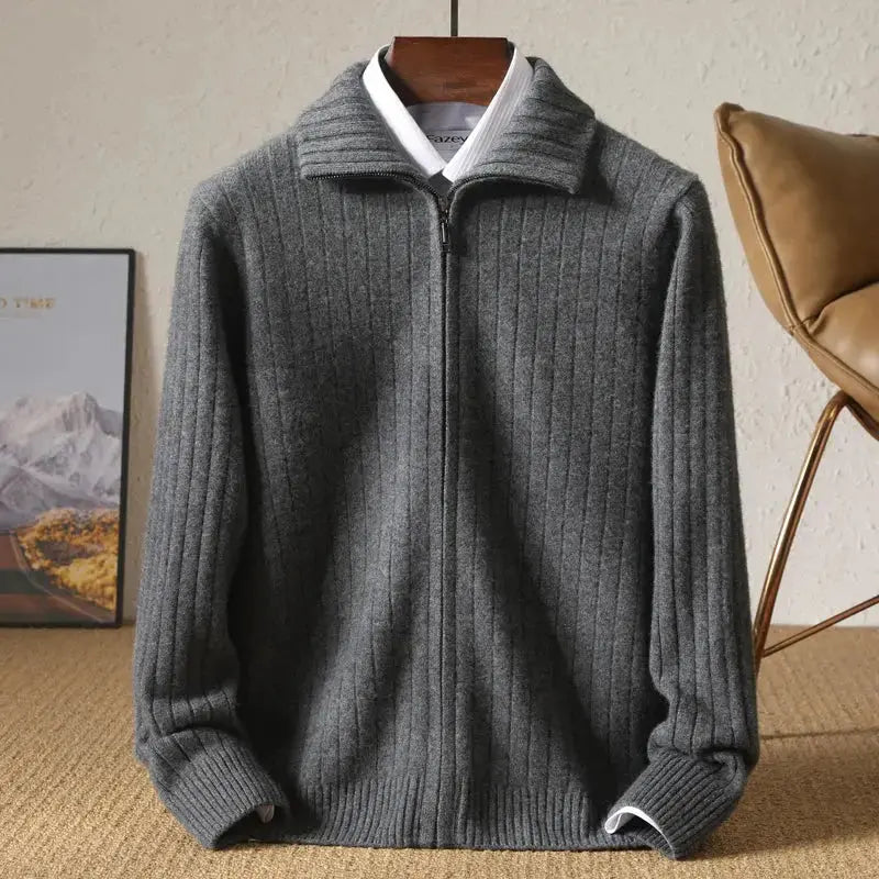 Dame Cardigan med Stilige Striper 1