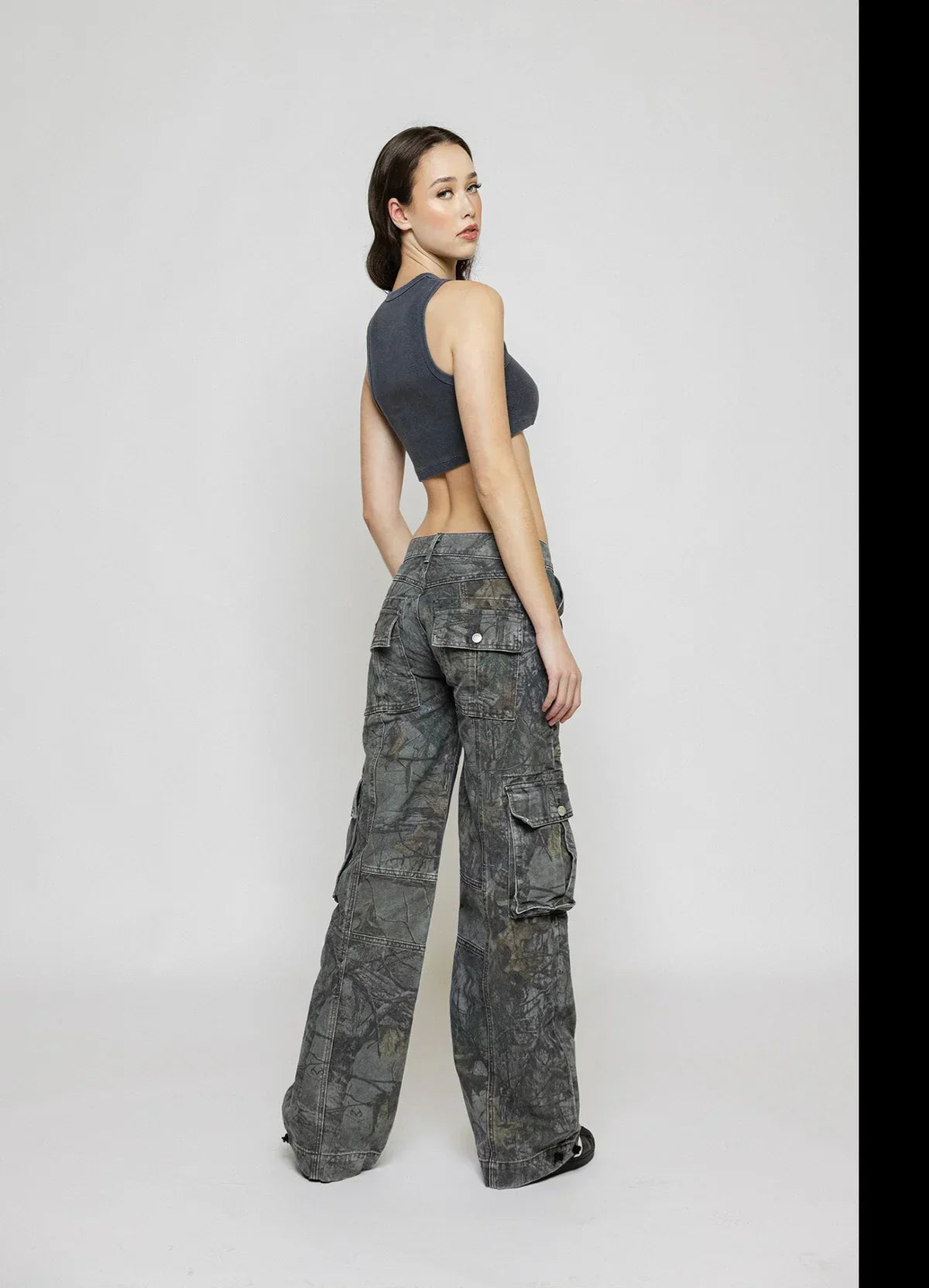 Dame Cargobukser Camouflage Stil 4