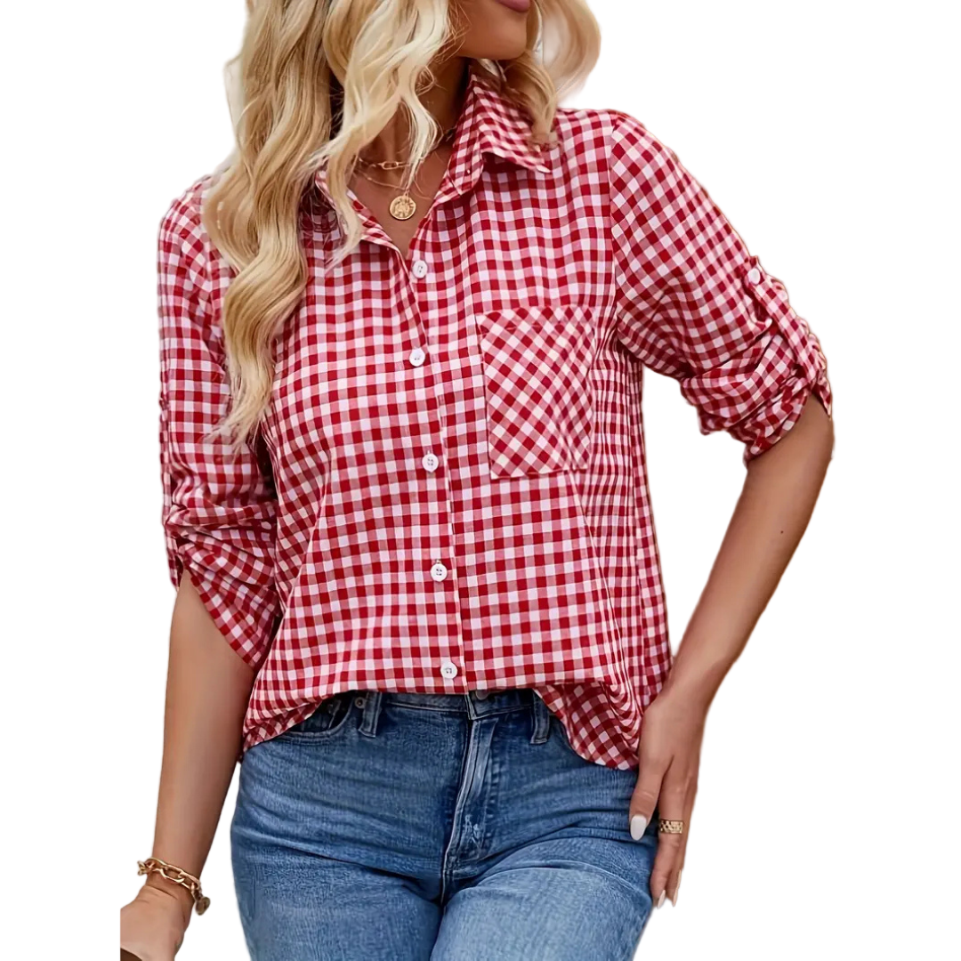 Dame Casual Skjorte Komfortabel Design 0