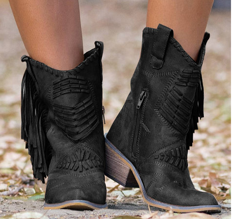 Dame Cowgirl Støvler med Fransen 0