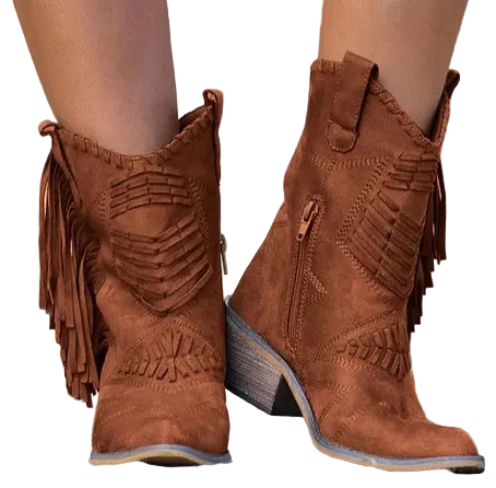 Dame Cowgirl Støvler med Fransen 3