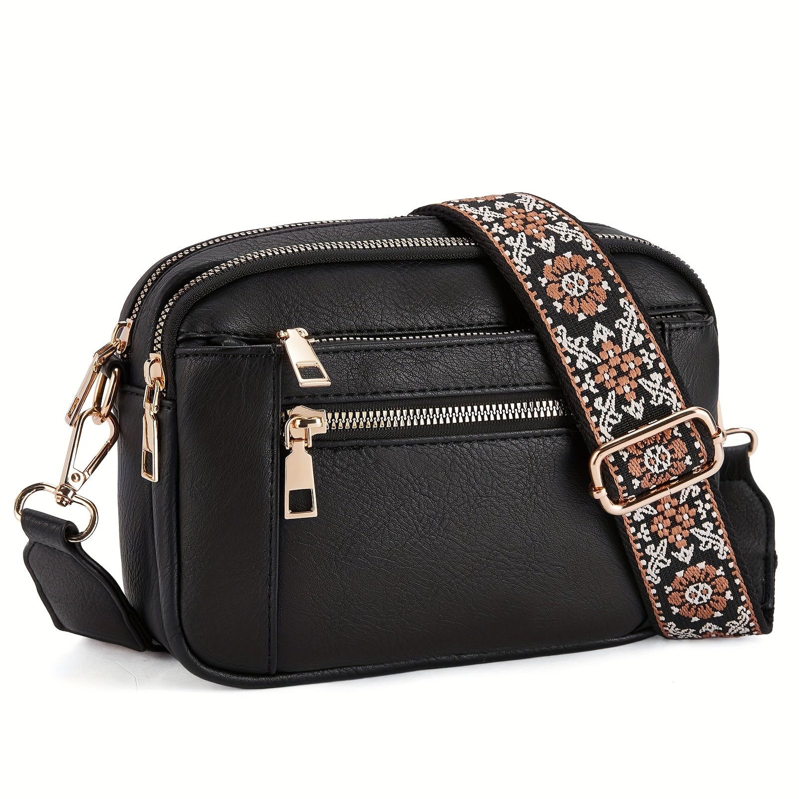 Dame Crossbody Veske Boho Stil Vegansk Skinn 2
