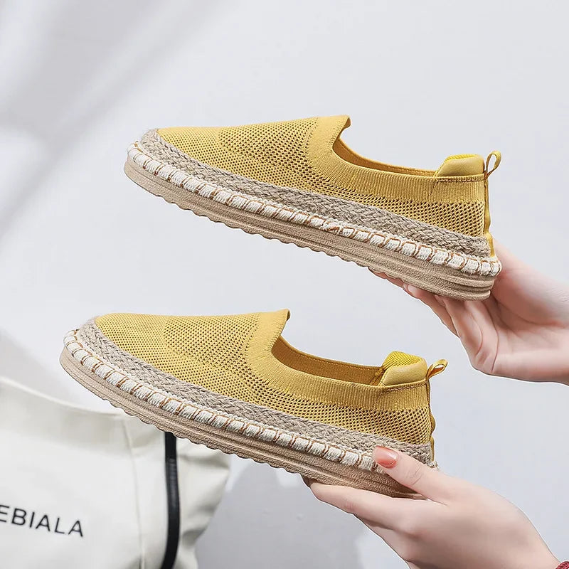 Dame Espadrilles med Strikket Overdel 0