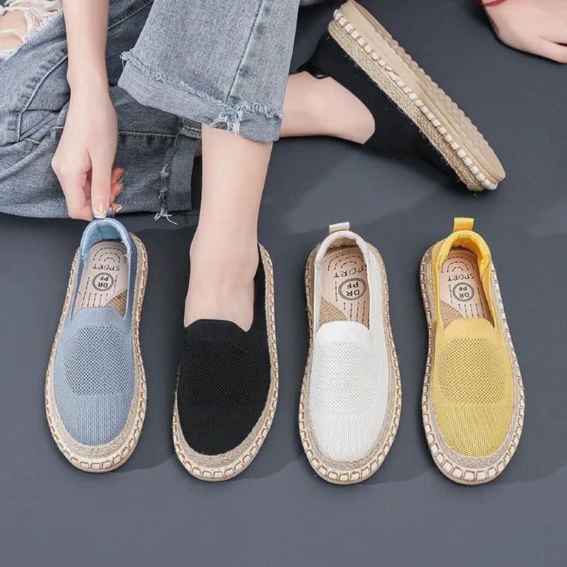 Dame Espadrilles med Strikket Overdel 8