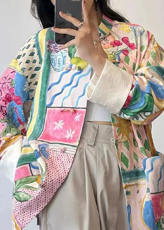 Dame Fargeblokk Patchwork Topp Uformell 1