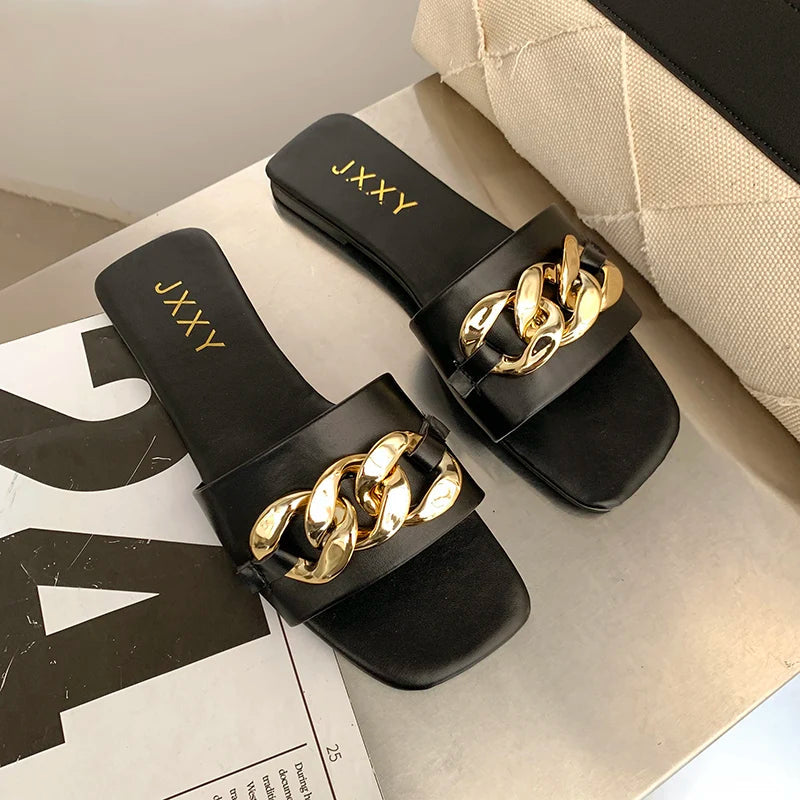 Dame Flate Sandaler med Chunky Detaljer 4