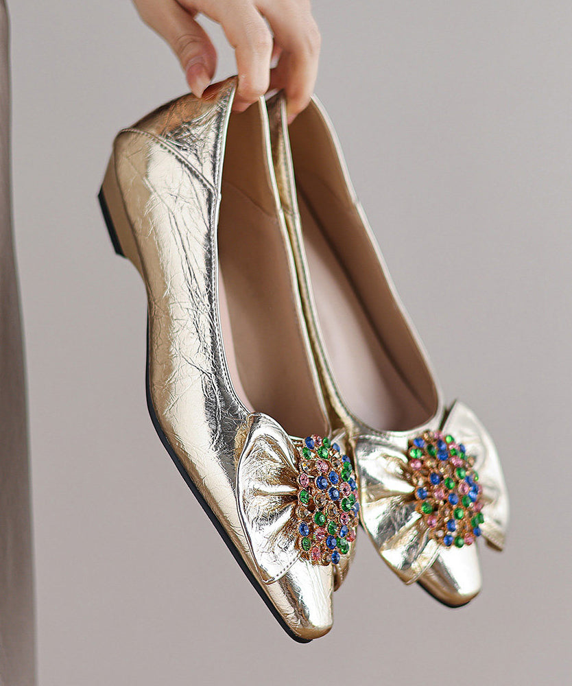 Dame Flats Sko med Chic Sløyfe 0