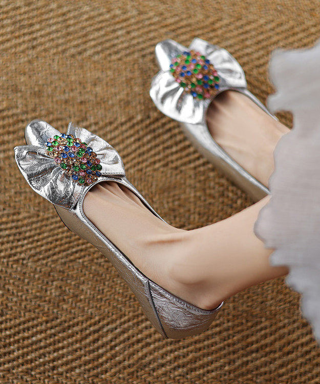 Dame Flats Sko med Chic Sløyfe 1