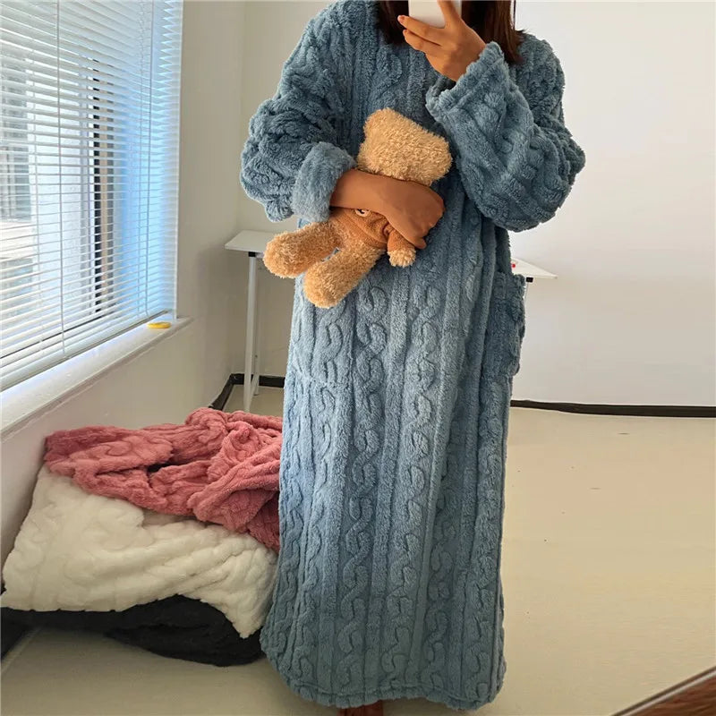 Dame Fleece Kjole Cozy 1