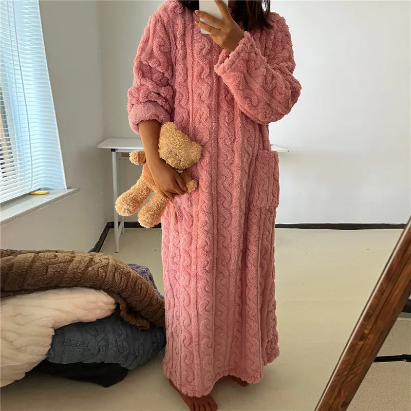 Dame Fleece Kjole Cozy 3