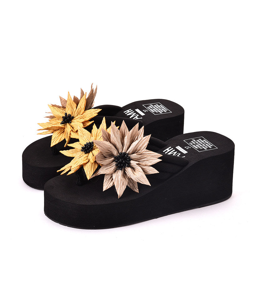 Dame Flip Flops med Floral Design 4